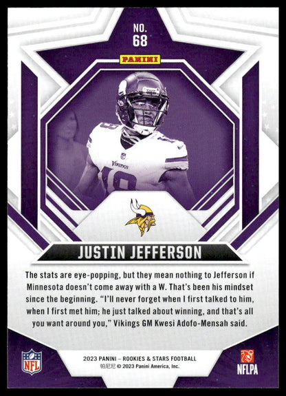 2023 Panini Rookies & Stars #68 Justin Jefferson Green