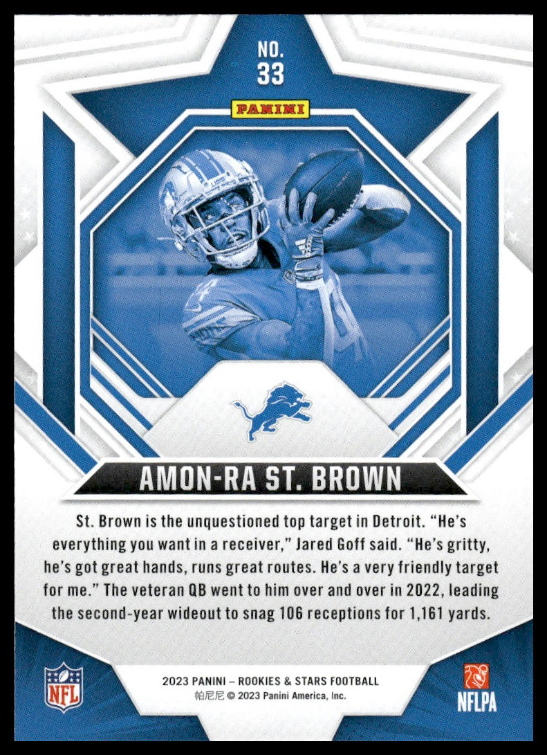 2023 Panini Rookies & Stars #33 Amon-Ra St. Brown Green