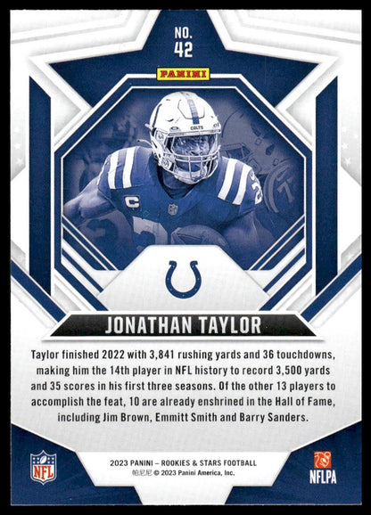2023 Panini Rookies & Stars #42 Jonathan Taylor Red
