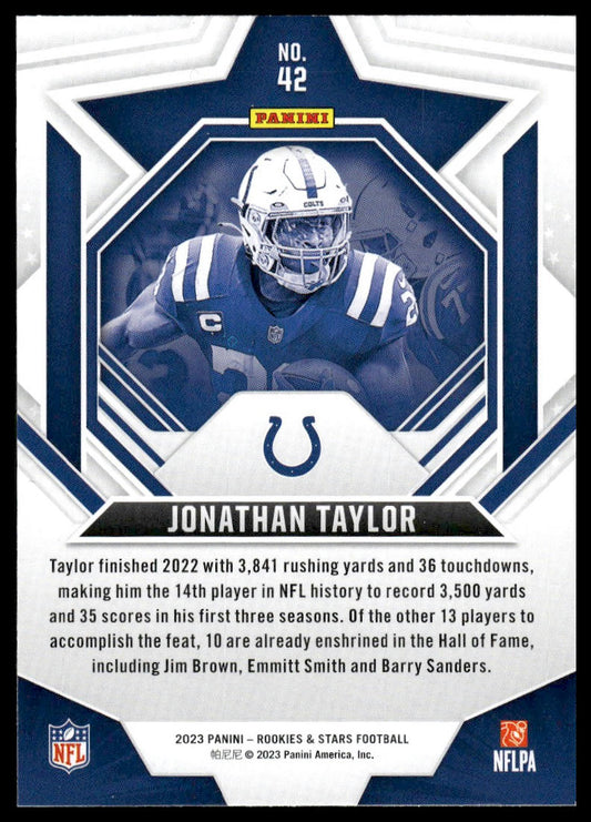 2023 Panini Rookies & Stars #42 Jonathan Taylor Red