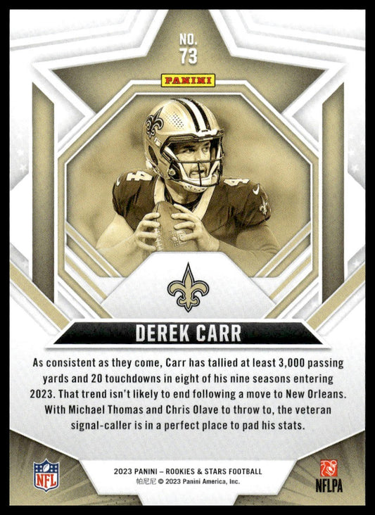 2023 Panini Rookies & Stars #73 Derek Carr Longevity