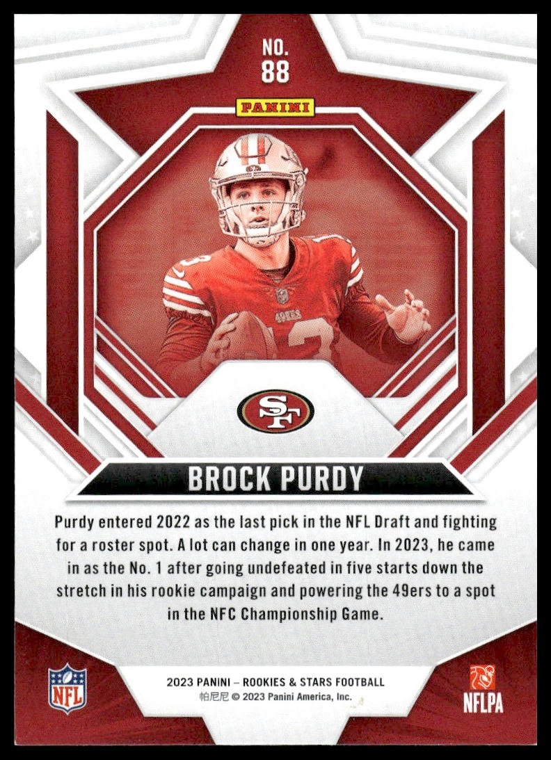2023 Panini Rookies & Stars #88 Brock Purdy Green