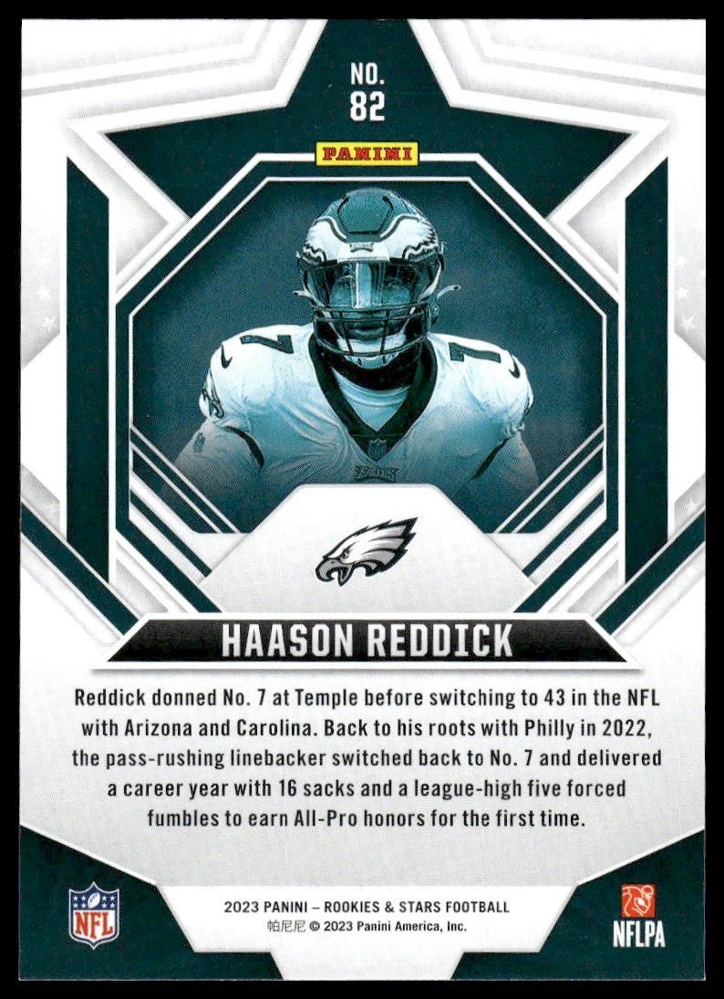 2023 Panini Rookies & Stars #82 Haason Reddick Longevity