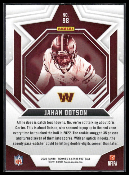 2023 Panini Rookies & Stars #98 Jahan Dotson Red