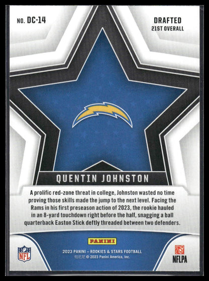 2023 Panini Rookies & Stars #DC-14 Quentin Johnston Draft Class Longevity
