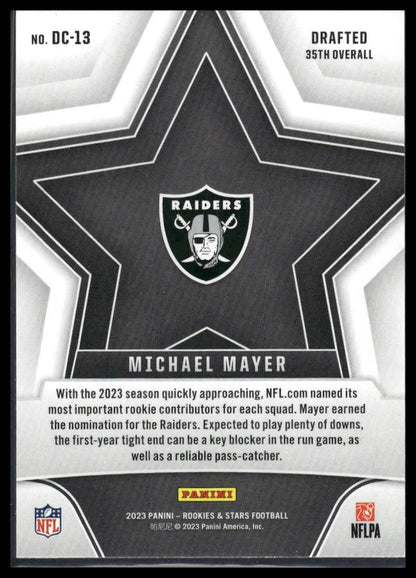 2023 Panini Rookies & Stars #DC-13 Michael Mayer Draft Class Longevity