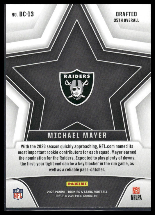 2023 Panini Rookies & Stars #DC-13 Michael Mayer Draft Class Longevity