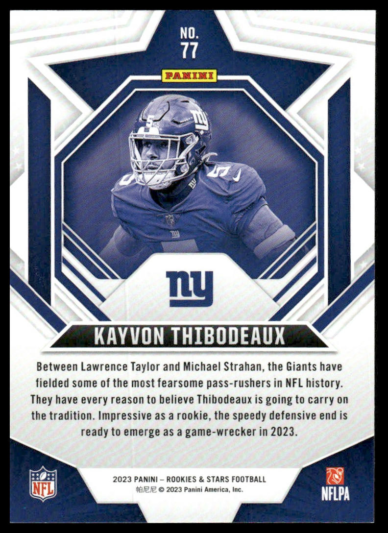2023 Panini Rookies & Stars #77 Kayvon Thibodeaux Green