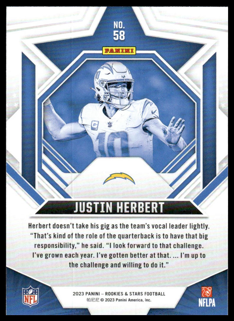 2023 Panini Rookies & Stars #58 Justin Herbert Longevity