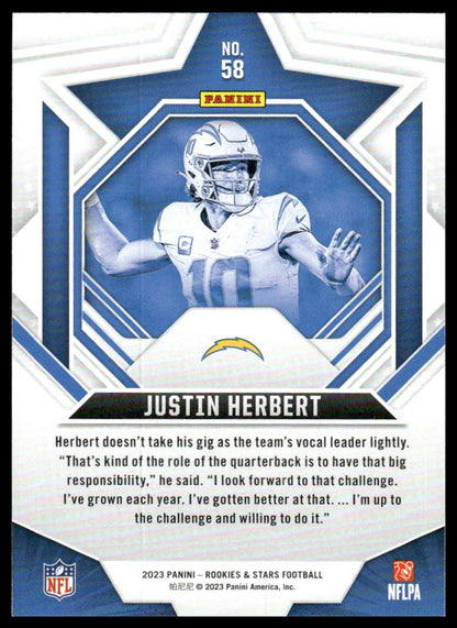 2023 Panini Rookies & Stars #58 Justin Herbert Longevity