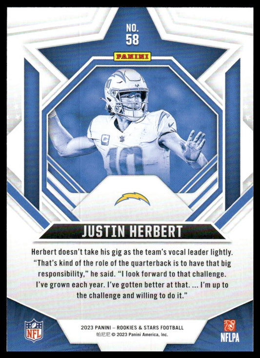2023 Panini Rookies & Stars #58 Justin Herbert Longevity
