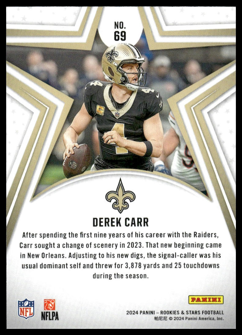 2024 Panini Rookies & Stars #69 Derek Carr Longevity
