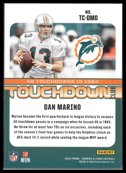 2024 Panini Rookies & Stars #TC-DMO Dan Marino Touchdown Club