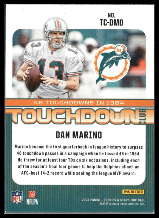 2024 Panini Rookies & Stars #TC-DMO Dan Marino Touchdown Club