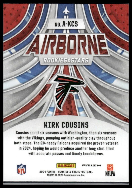 2024 Panini Rookies & Stars #A-KCS Kirk Cousins Airborne Red Plaid