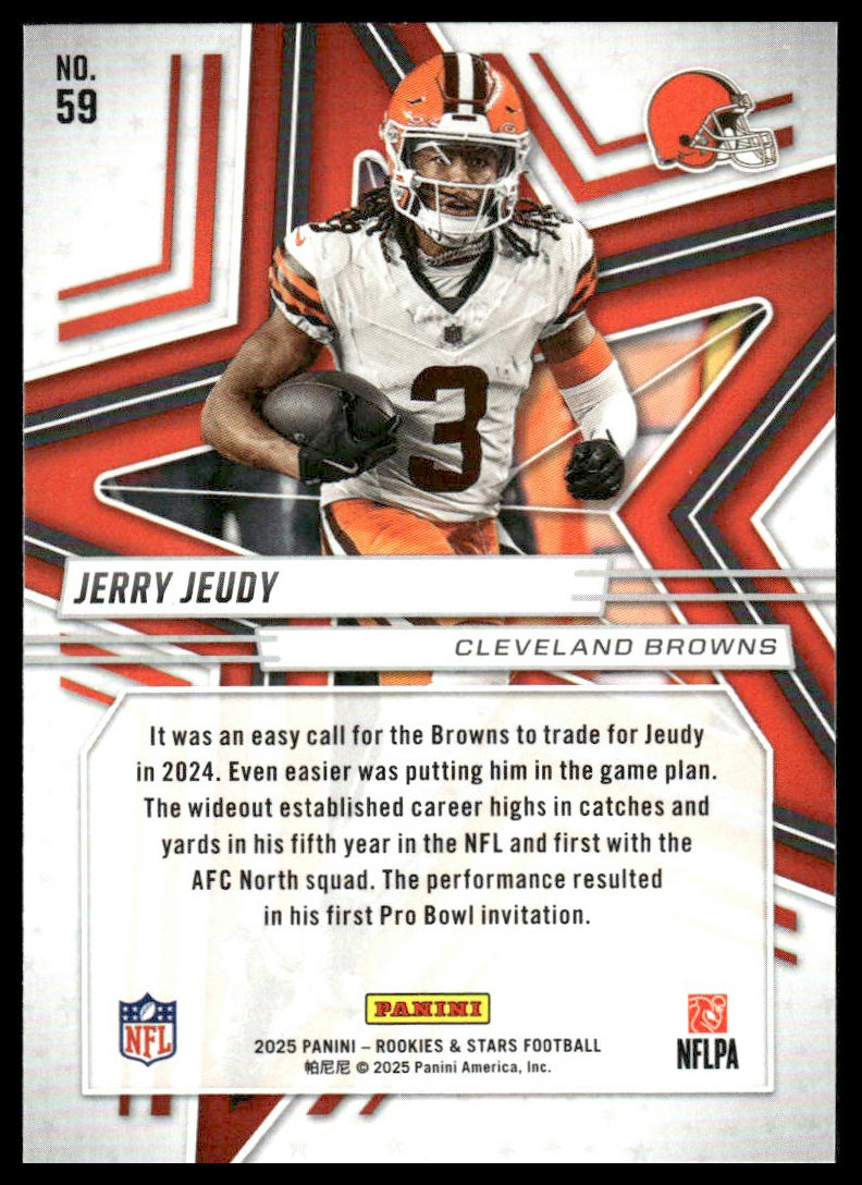 2025 Panini Rookies & Stars #59 Jerry Jeudy Red