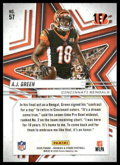 2025 Panini Rookies & Stars #57 A.J. Green Red