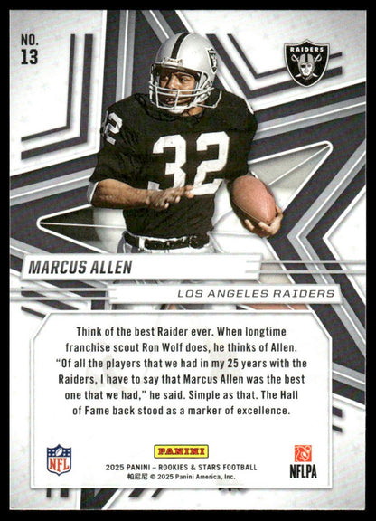 2025 Panini Rookies & Stars #13 Marcus Allen Red