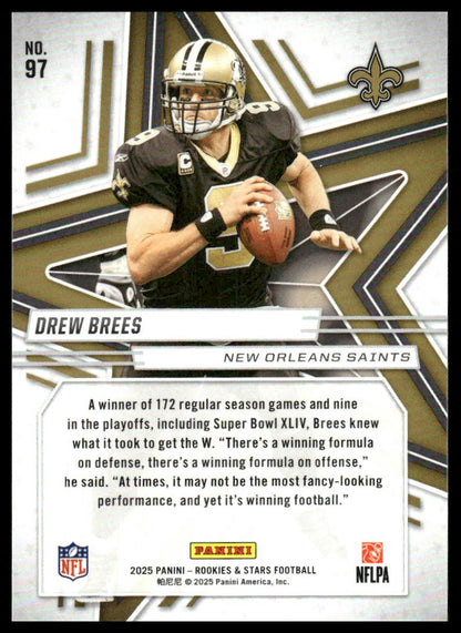 2025 Panini Rookies & Stars #97 Drew Brees Green