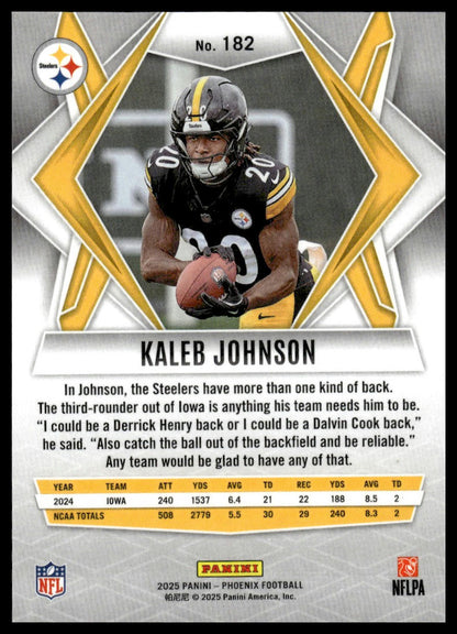 2025 Panini Phoenix #182 Kaleb Johnson