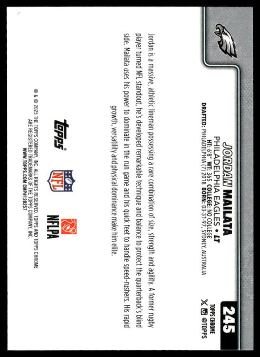 2025 Topps Chrome #245 Jordan Mailata