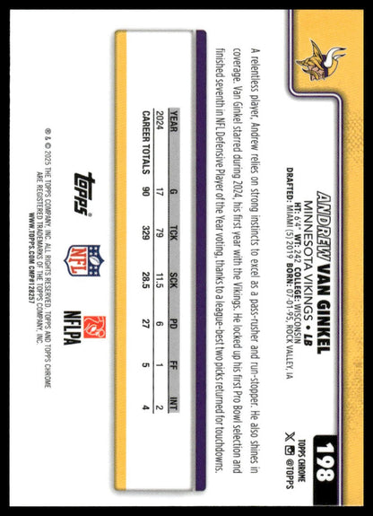 2025 Topps Chrome #198 Andrew Van Ginkel