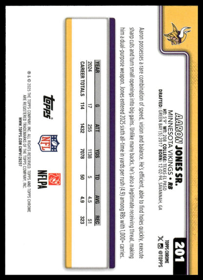 2025 Topps Chrome #201 Aaron Jones