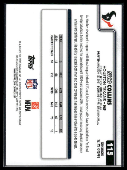 2025 Topps Chrome #115 Nico Collins