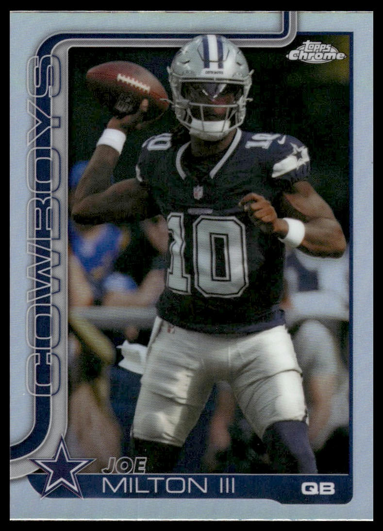 2025 Topps Chrome #85 Joe Milton III Pulsar Refractor