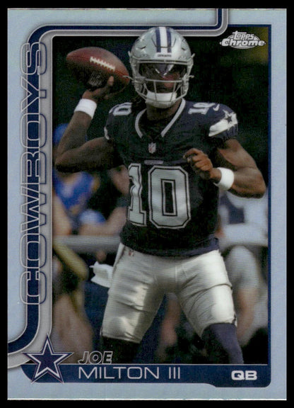 2025 Topps Chrome #85 Joe Milton III Pulsar Refractor