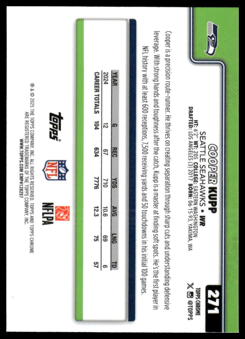 2025 Topps Chrome #271 Cooper Kupp X-Fractor