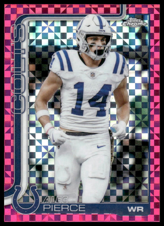 2025 Topps Chrome #125 Alec Pierce Hot Pink X-Fractor