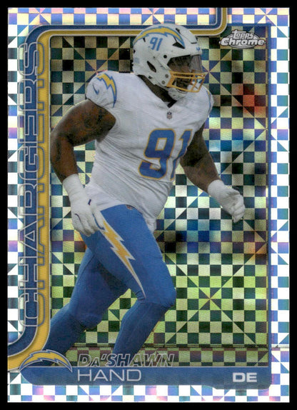 2025 Topps Chrome #164 Da'Shawn Hand Lime Green X-Fractor