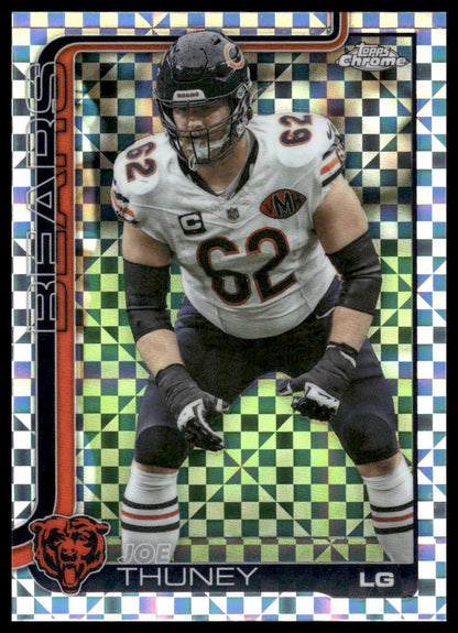 2025 Topps Chrome #50 Joe Thuney Lime Green X-Fractor