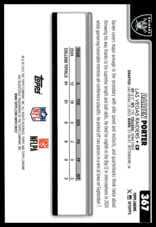 2025 Topps Chrome #367 Darien Porter