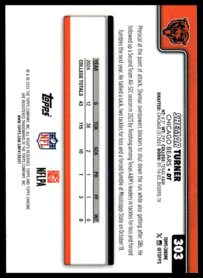 2025 Topps Chrome #303 Shemar Turner