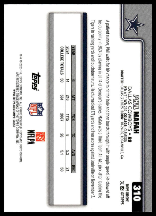 2025 Topps Chrome #310 Phil Mafah