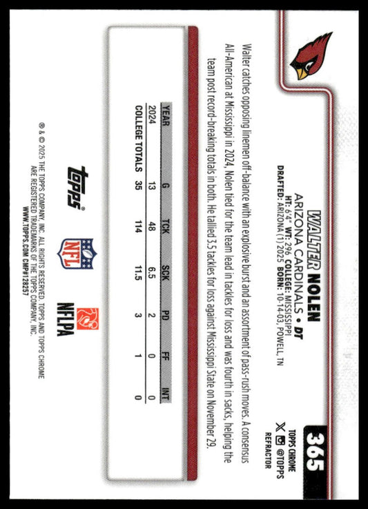 2025 Topps Chrome #365 Walter Nolen