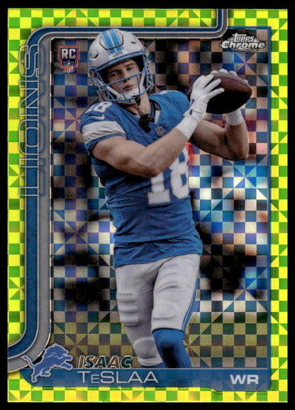 2025 Topps Chrome #320 Isaac TeSlaa Lime Green X-Fractor