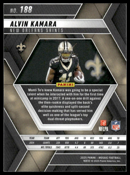 2025 Panini Mosaic #188 Alvin Kamara