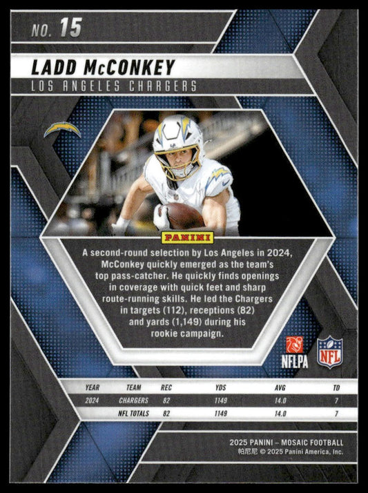 2025 Panini Mosaic #15 Ladd McConkey