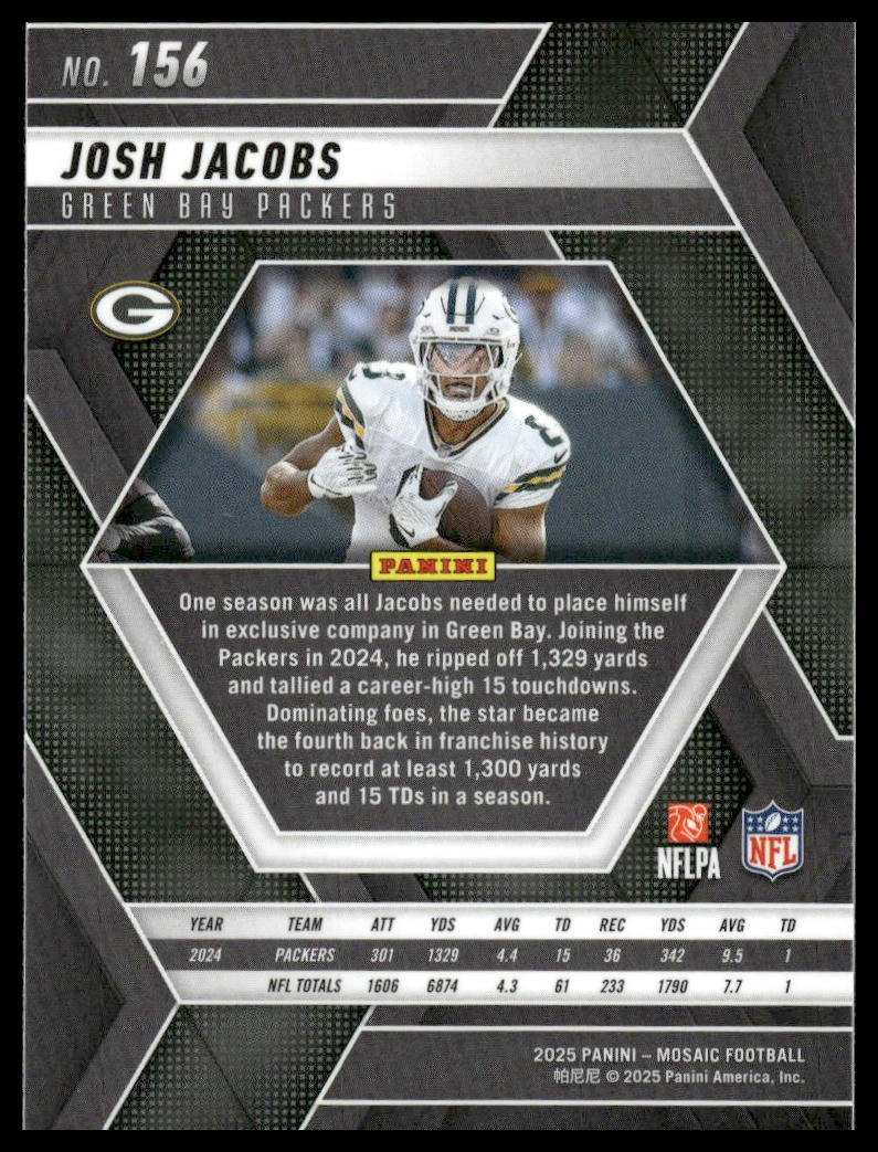 2025 Panini Mosaic #156 Josh Jacobs