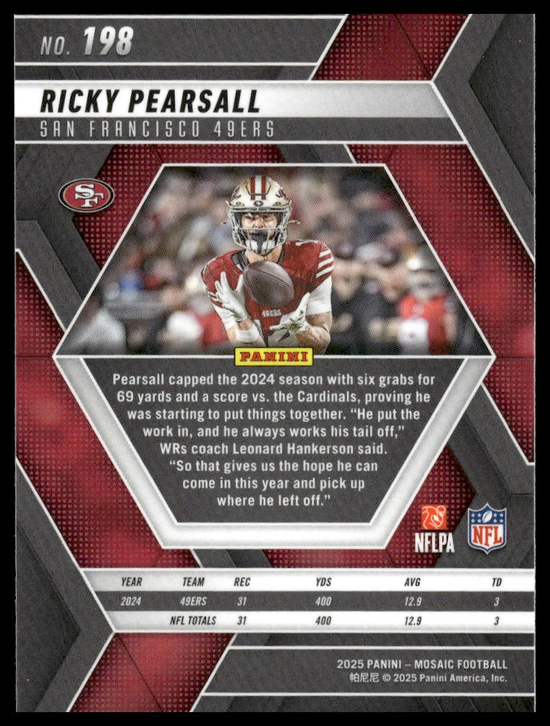 2025 Panini Mosaic #198 Ricky Pearsall