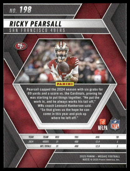 2025 Panini Mosaic #198 Ricky Pearsall
