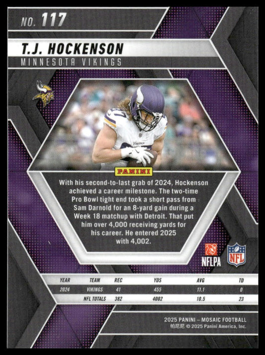 2025 Panini Mosaic #117 T.J. Hockenson