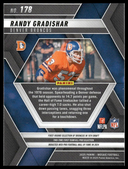 2025 Panini Mosaic #178 Randy Gradishar
