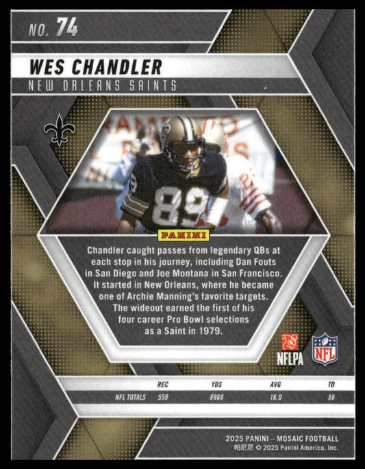 2025 Panini Mosaic #74 Wes Chandler