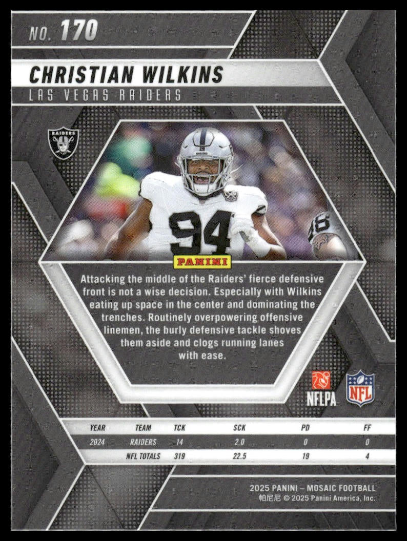 2025 Panini Mosaic #170 Christian Wilkins