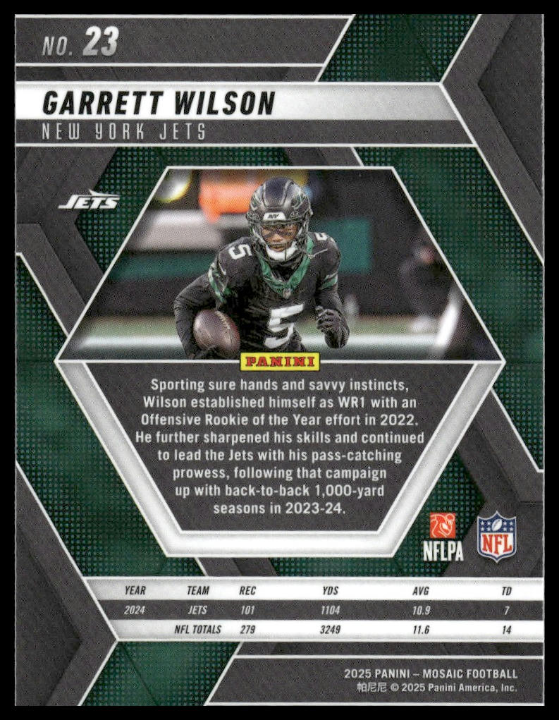 2025 Panini Mosaic #23 Garrett Wilson