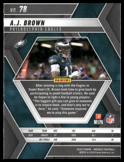2025 Panini Mosaic #78 A.J. Brown
